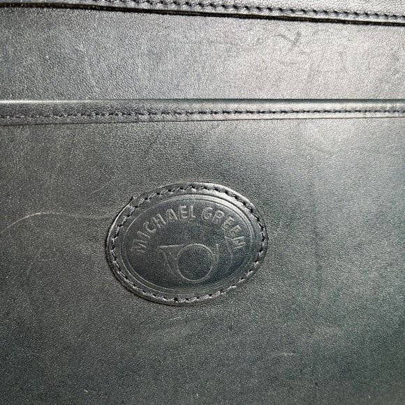 Michael Green Vintage Small Black Leather Shoulder Bag - Distressed - Picture 12 of 12